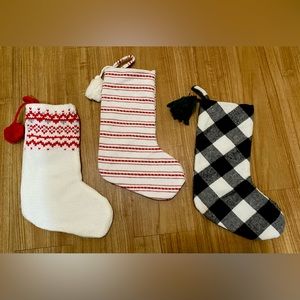 3-Pack of Christmas Stockings NEW